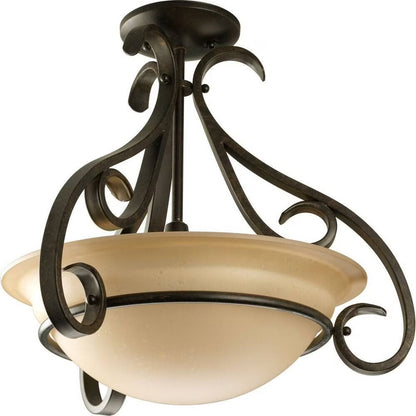 P3843-09-Progress Lighting-Torino - 3 Light - Bowl Shade in Transitional style - 18 Inches wide by 18.5 Inches high-Brushed Nickel Finish