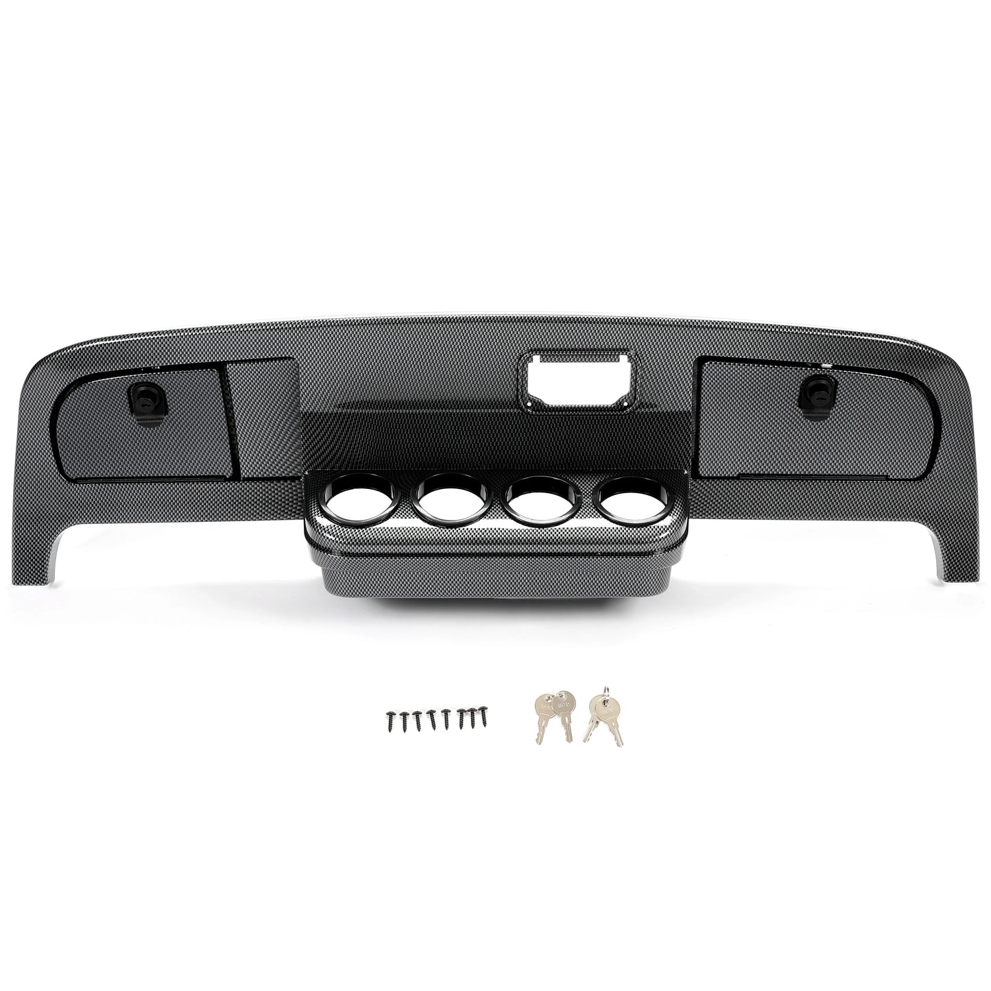Kojem Golf Cart Dash Assembly for 1994-2013 EZGO TXT Golf Cart Dashboard Dash Kit Carbon Fiber Printing (w/Hardware and Keys)
