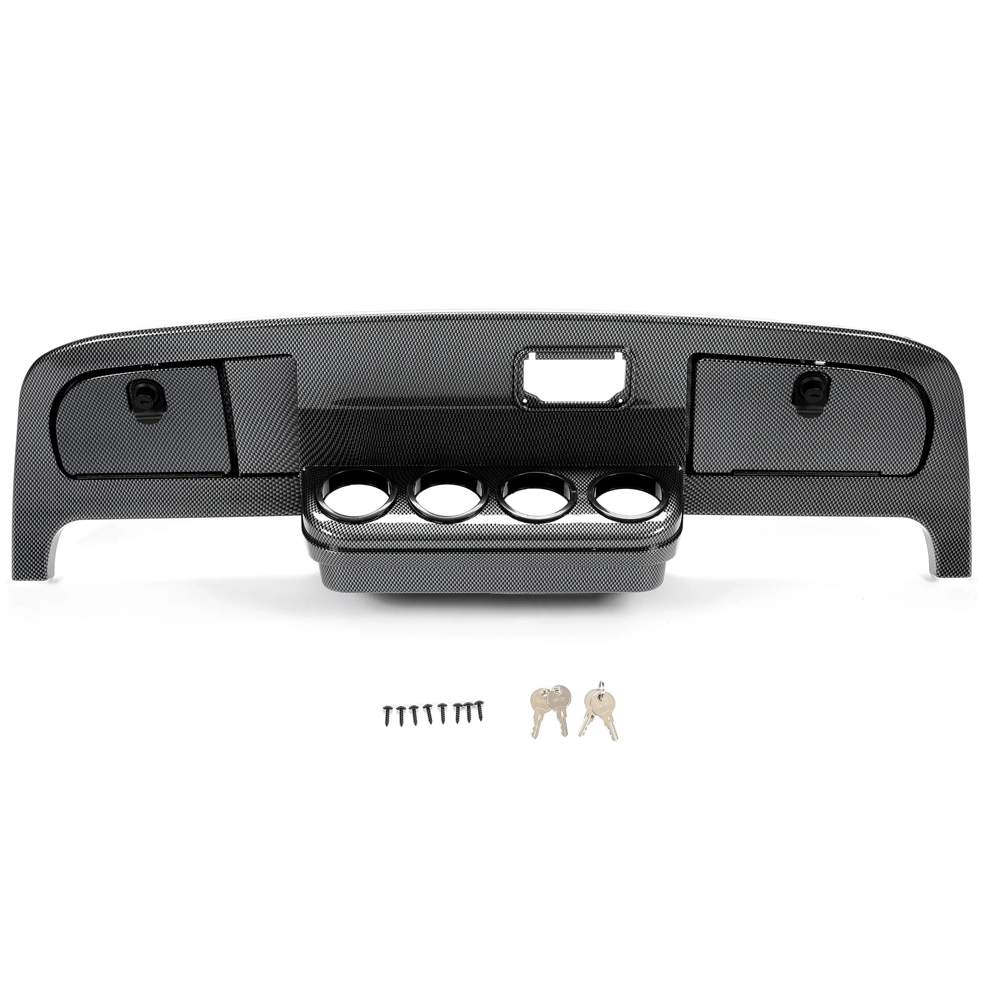 Kojem Golf Cart Dash Assembly for 1994-2013 EZGO TXT Golf Cart Dashboard Dash Kit Carbon Fiber Printing (w/Hardware and Keys)