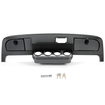 Kojem Golf Cart Dash Assembly for 1994-2013 EZGO TXT Golf Cart Dashboard Dash Kit Carbon Fiber Printing (w/Hardware and Keys)