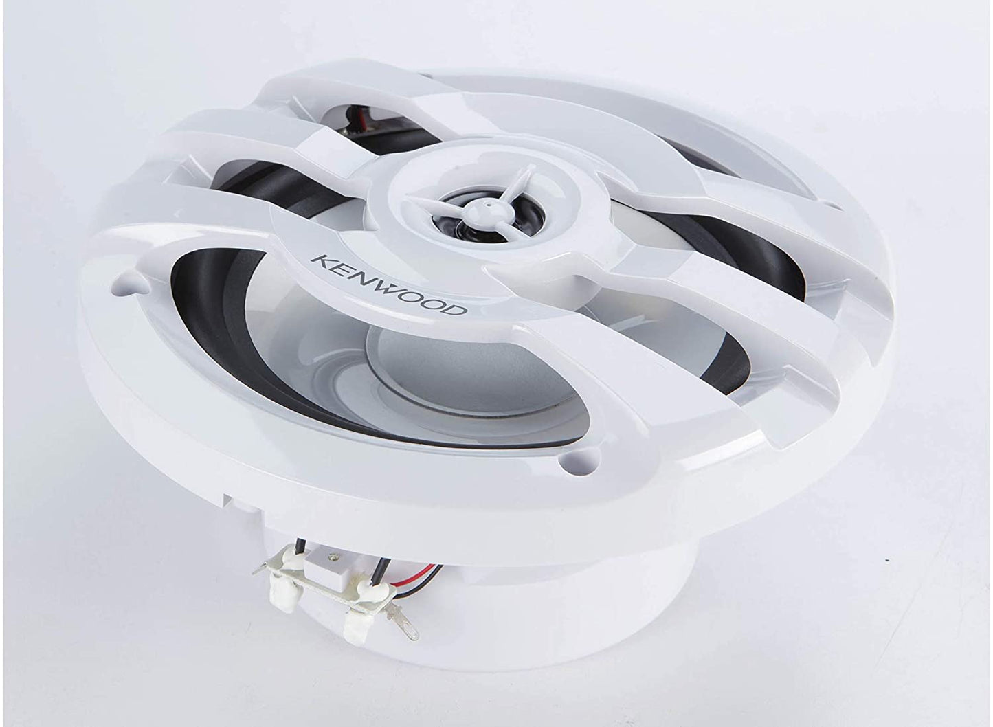 KENWOOD KFC-1673MRWL 6.75 2-Way Marine Speaker(White) with RGB Lighting, Remote Control Included, 260 Max Power