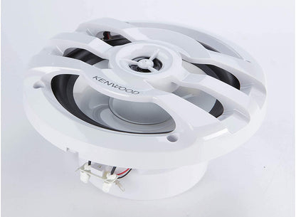 KENWOOD KFC-1673MRWL 6.75 2-Way Marine Speaker(White) with RGB Lighting, Remote Control Included, 260 Max Power