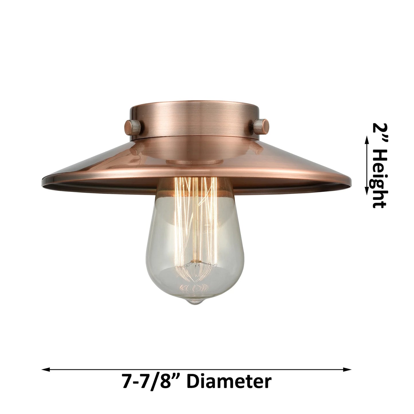 Innovations Lighting 517-1Ch Railroad Railroad 7" Wide Semi-Flush Ceiling Fixture - Bronze