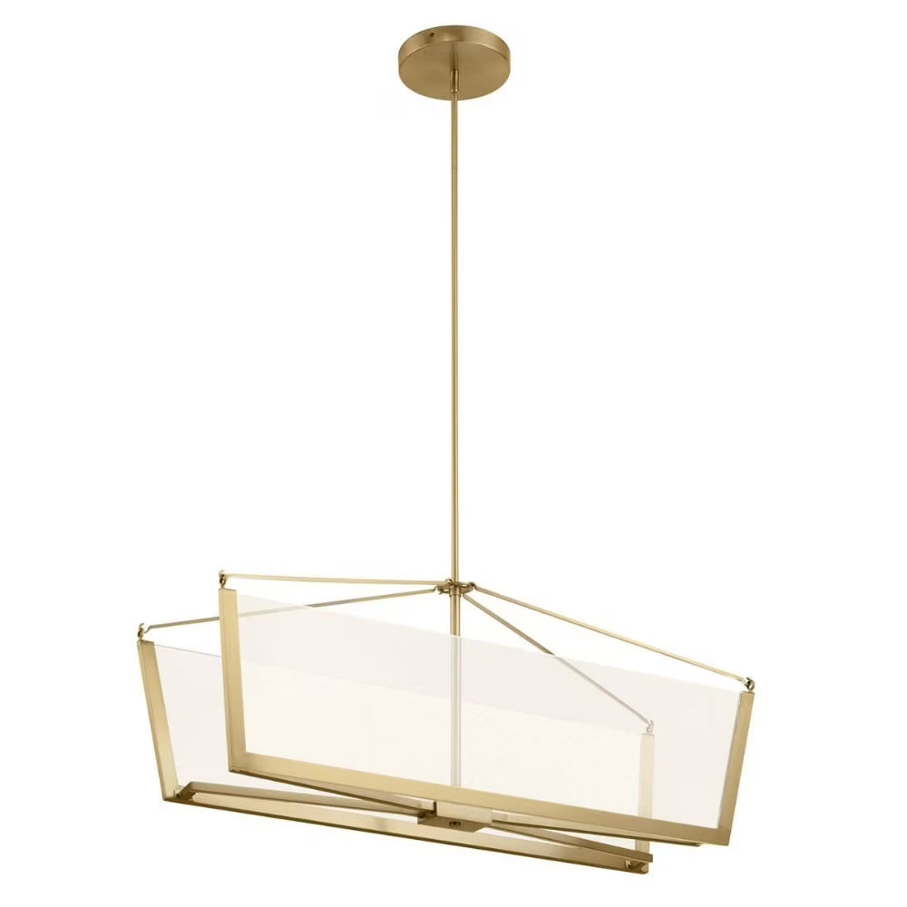 52293CGLED-Kichler Lighting-Calters - 50W LED Linear Chandelier - with Contemporary inspirations - 14.5 inches tall by 38 inches wide-Champagne Gold