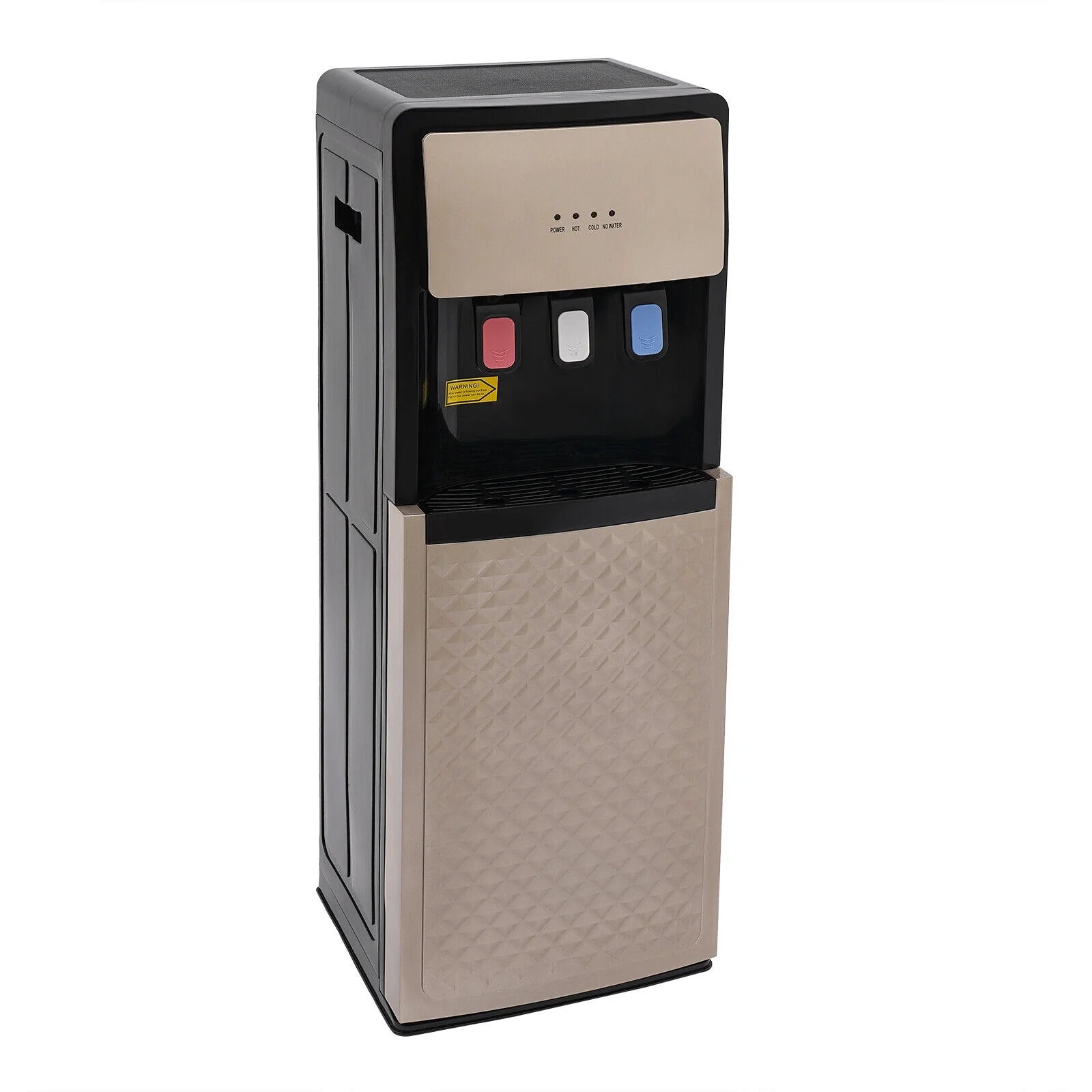 Bottom Loading Water Dispenser, 3 Temperatures (Hot, Cold, Room Temp), 500W Heating & 90W Cooling, Champagne Gold, Floor Standing Water Cooler for Home & Office