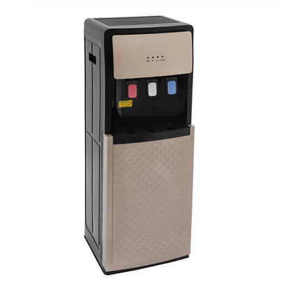 Bottom Loading Water Dispenser, 3 Temperatures (Hot, Cold, Room Temp), 500W Heating & 90W Cooling, Champagne Gold, Floor Standing Water Cooler for Home & Office