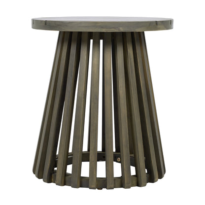Christopher Knight Home Outdoor Acacia Wood Patio Side Table, Round Coffee Table for Backyard, Lawn, or Balcony, Light Teak