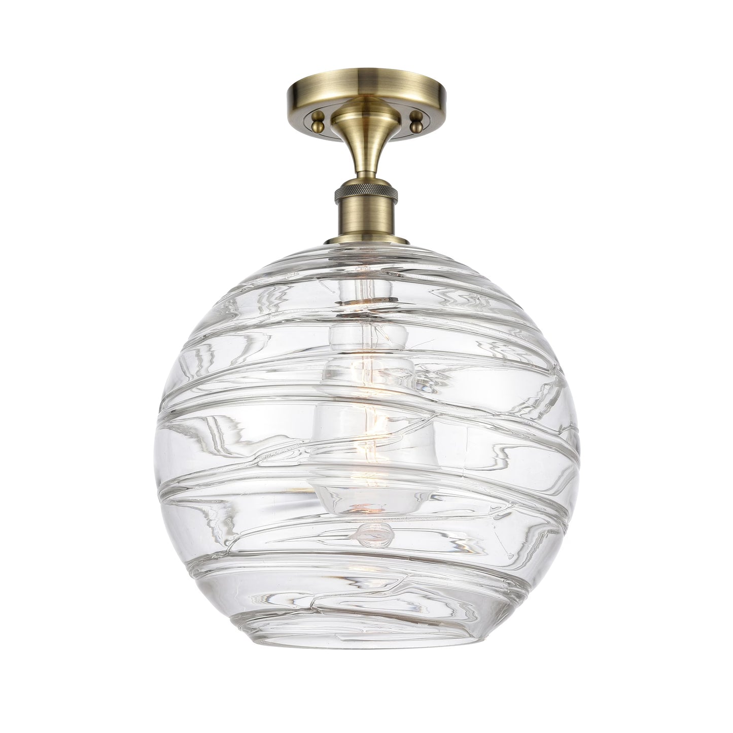 Innovations Lighting 516-1C-17-12 Athens Semi-Flush Athens 12" Wide Semi-Flush Globe