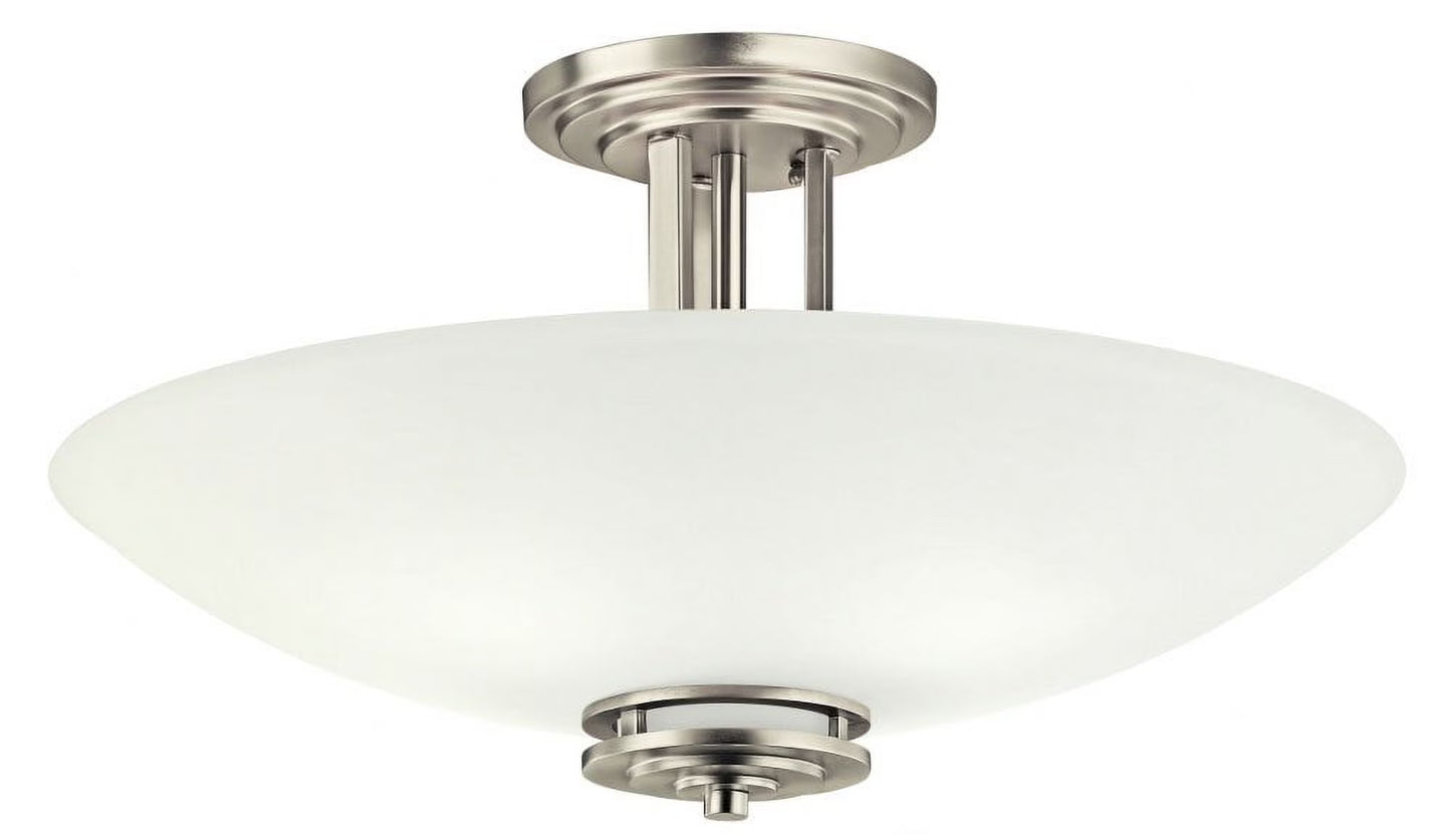 3677NI-Kichler Lighting-Hendrik - 4 light Semi-Flush Mount - with Soft Contemporary inspirations - 12.25 inches tall by 24 inches wide-Brushed Nickel