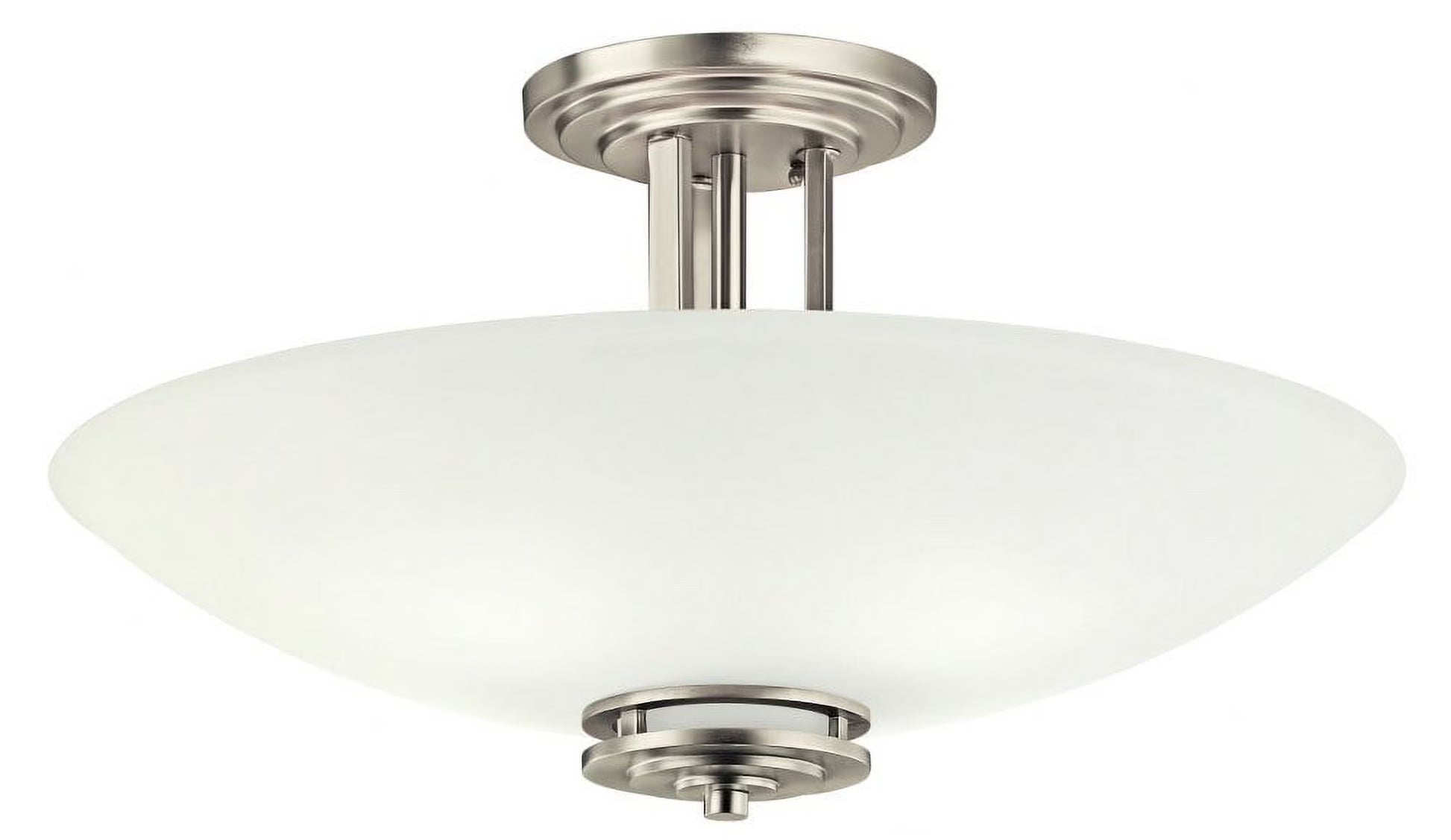 3677NI-Kichler Lighting-Hendrik - 4 light Semi-Flush Mount - with Soft Contemporary inspirations - 12.25 inches tall by 24 inches wide-Brushed Nickel