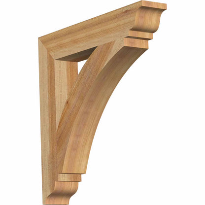 Ekena Millwork 4"W x 18"D x 18"H Thorton Traditional Rough Sawn Bracket, Western Red Cedar