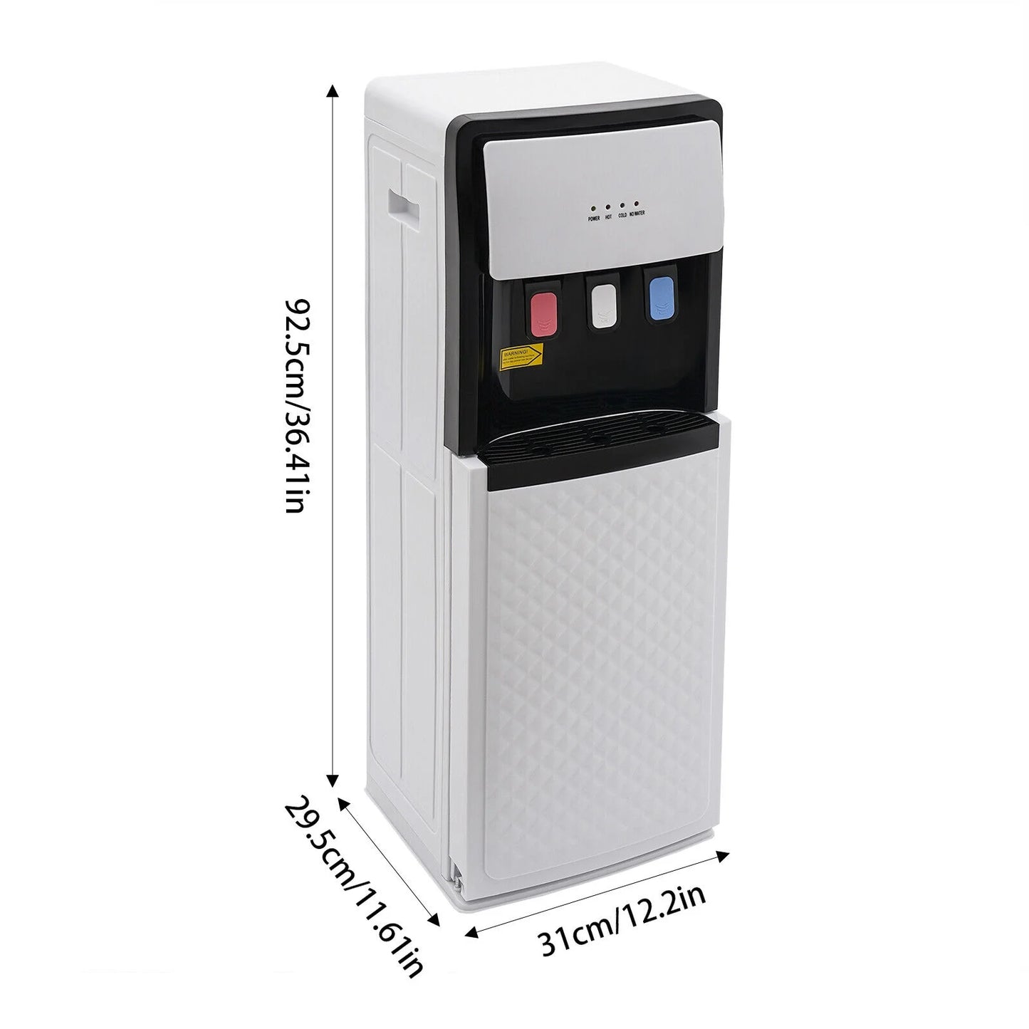 Bottom Loading Water Dispenser, Hot, Cold, and Room Temperature Water, Floor Standing, 90W Cooling, 500W Heating, Energy-Saving Design for Home, Office, and Commercial Use