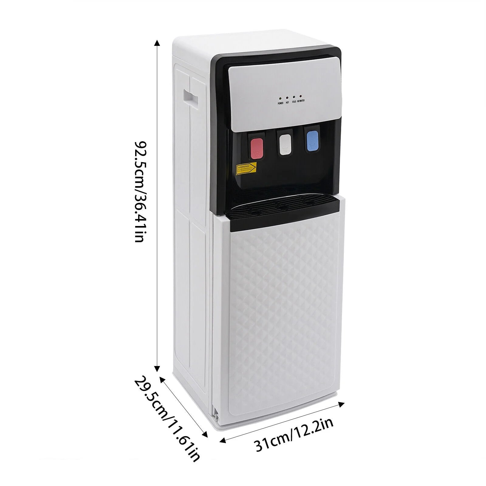 Bottom Loading Water Dispenser, Hot, Cold, and Room Temperature Water, Floor Standing, 90W Cooling, 500W Heating, Energy-Saving Design for Home, Office, and Commercial Use