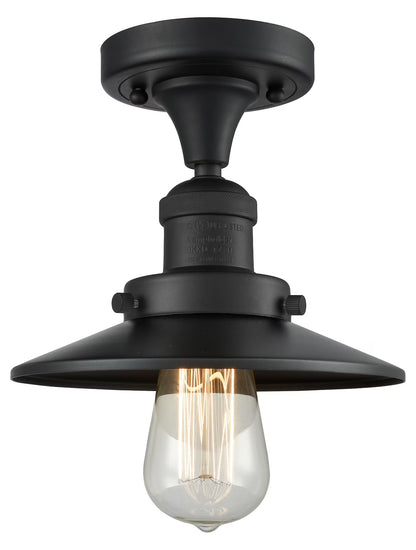 Innovations Lighting 517-1Ch Railroad Railroad 7" Wide Semi-Flush Ceiling Fixture - Bronze