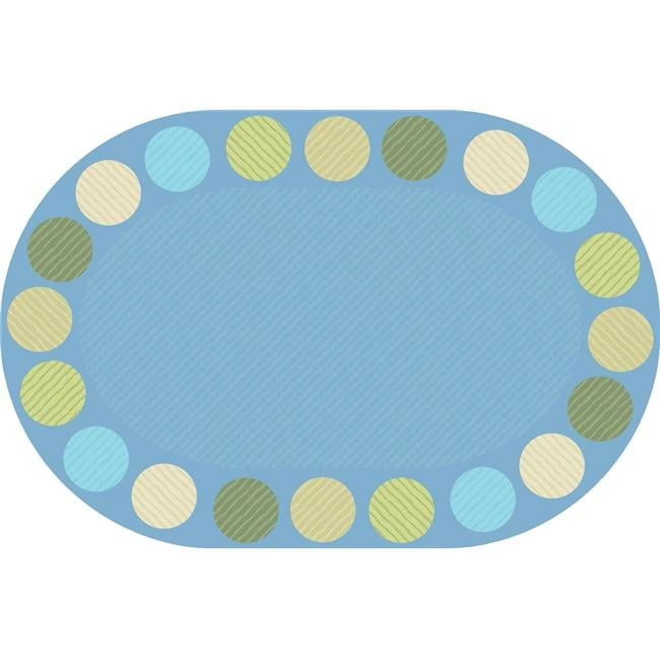 Carpets for Kids 64806 6 x 9 ft. Oval Calming Colors Seating Carpet, Calming Color