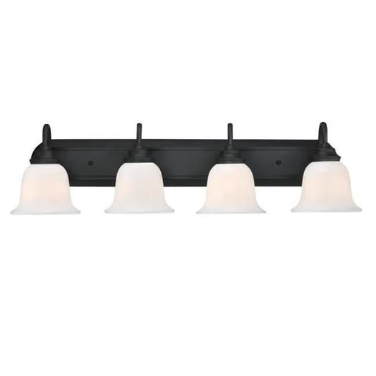 Westinghouse Lighting 6117100 Harwell Four-Light Indoor Wall Fixture, Matte Black