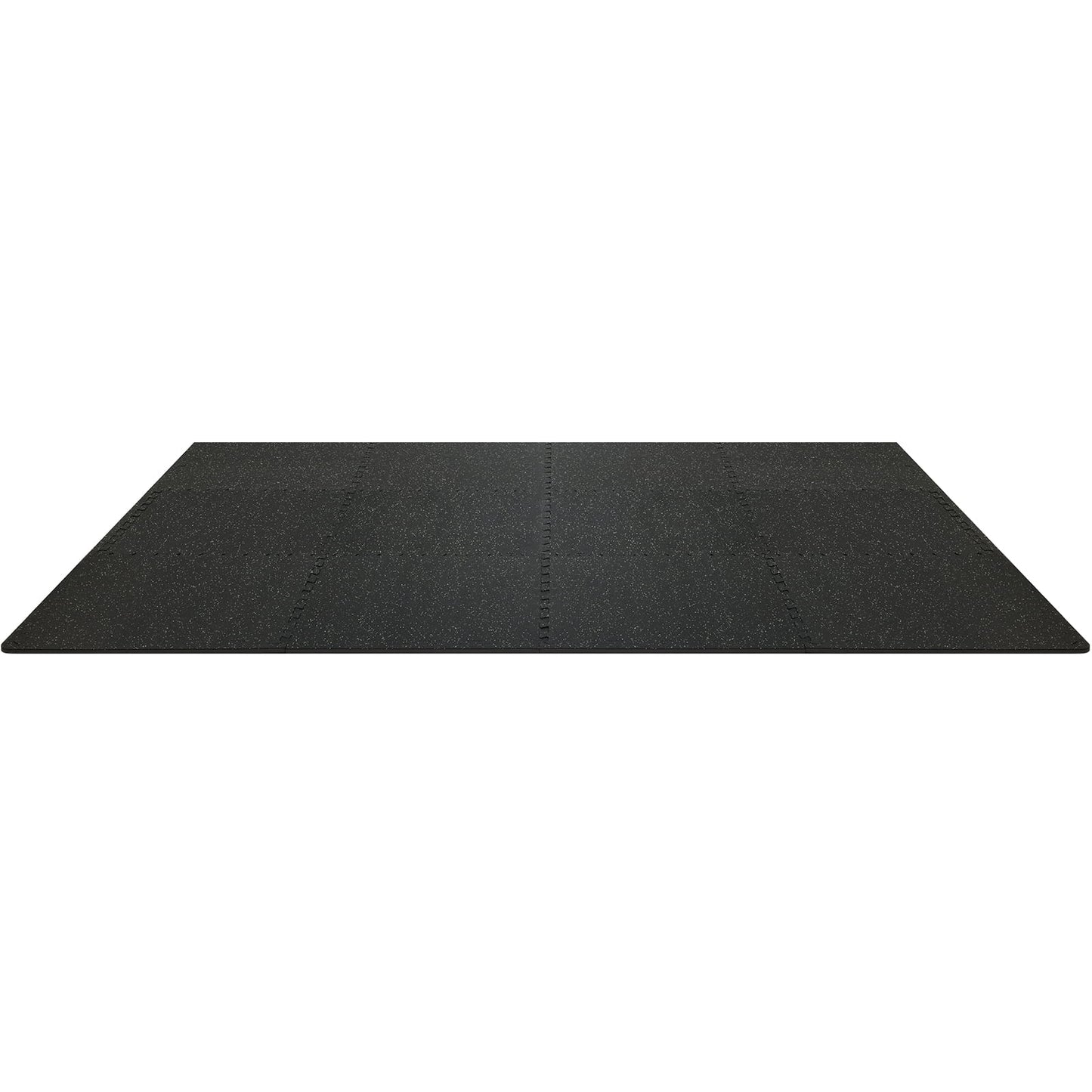 BENTISM 24" x 24" Black Gray Interlocking Floor Mats 12 Pieces
