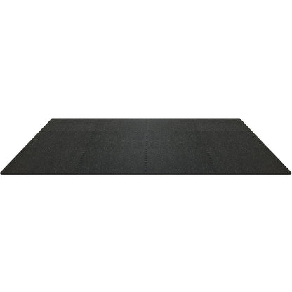 BENTISM 24" x 24" Black Gray Interlocking Floor Mats 12 Pieces