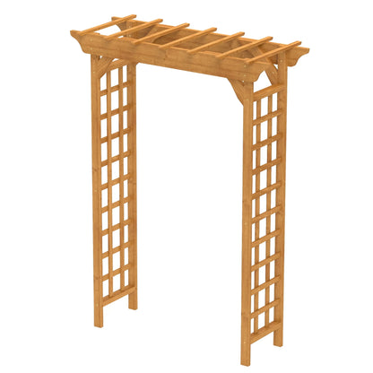 Sturdy Wooden Wedding Arch with Plant Climbing Trellis & Christmas Decor Pergola for Garden Backyard Events Durable Outdoor Arbor