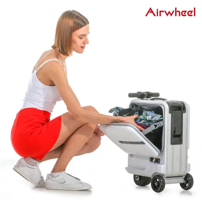 Airwheel 20 Inch SE3miniT Smart Robot Electrical Riding Luggage Ride on Scooters Carry On Luggage for Travel