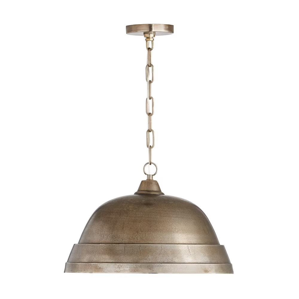 18 Inch 1 Light Pendant In Urban/Industrial Style 11.5 High By 18 Wide-Oxidized Brass Finish -Traditional Installation Capital Lighting 330311Xb