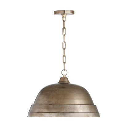 18 Inch 1 Light Pendant In Urban/Industrial Style 11.5 High By 18 Wide-Oxidized Brass Finish -Traditional Installation Capital Lighting 330311Xb