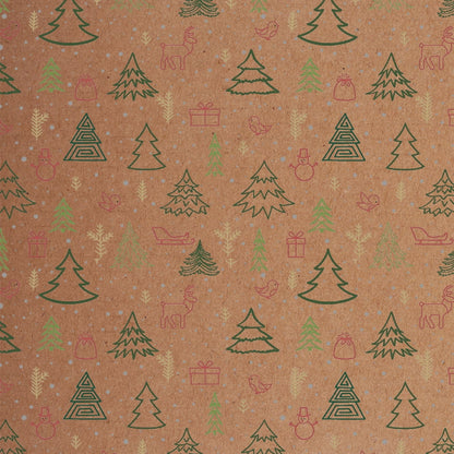 Ucanpack Christmas Mailing Boxes 11? x 11 ft x 5 ft" - Winter Forest Printed Christmas Boxes - Holiday Shipping Box Made In USA Holiday Box Corrugated Shipping Boxes