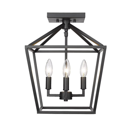 Millennium Lighting 4 Light Semi-Flush Ceiling Mount Fixture Modern Gold