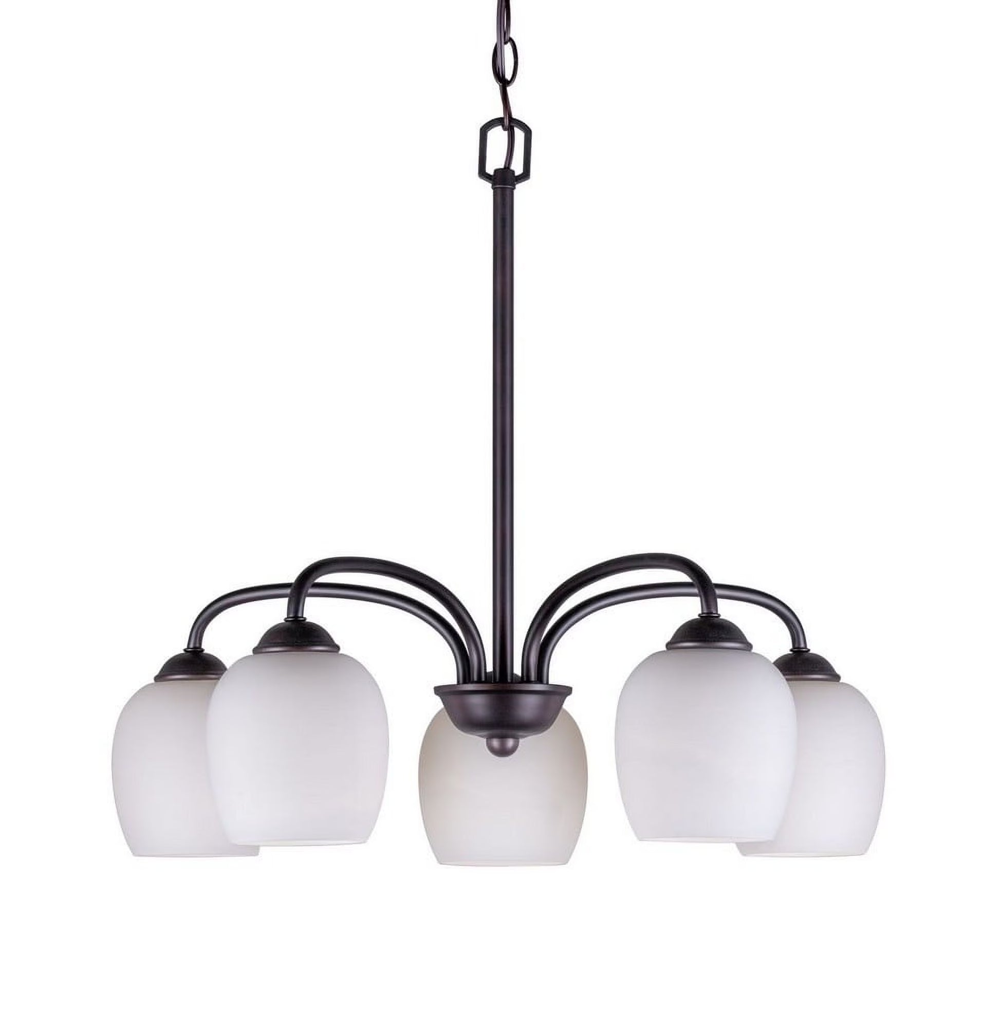 2636-05-32-Forte Lighting-Felton - 5 Light Chandelier-21.75 Inches Tall and 23 Inches Wide-Antique Bronze Finish -Traditional Installation