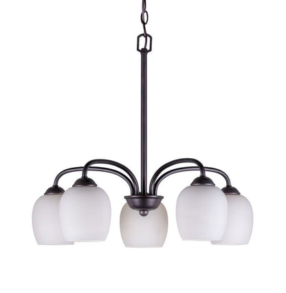 2636-05-32-Forte Lighting-Felton - 5 Light Chandelier-21.75 Inches Tall and 23 Inches Wide-Antique Bronze Finish -Traditional Installation