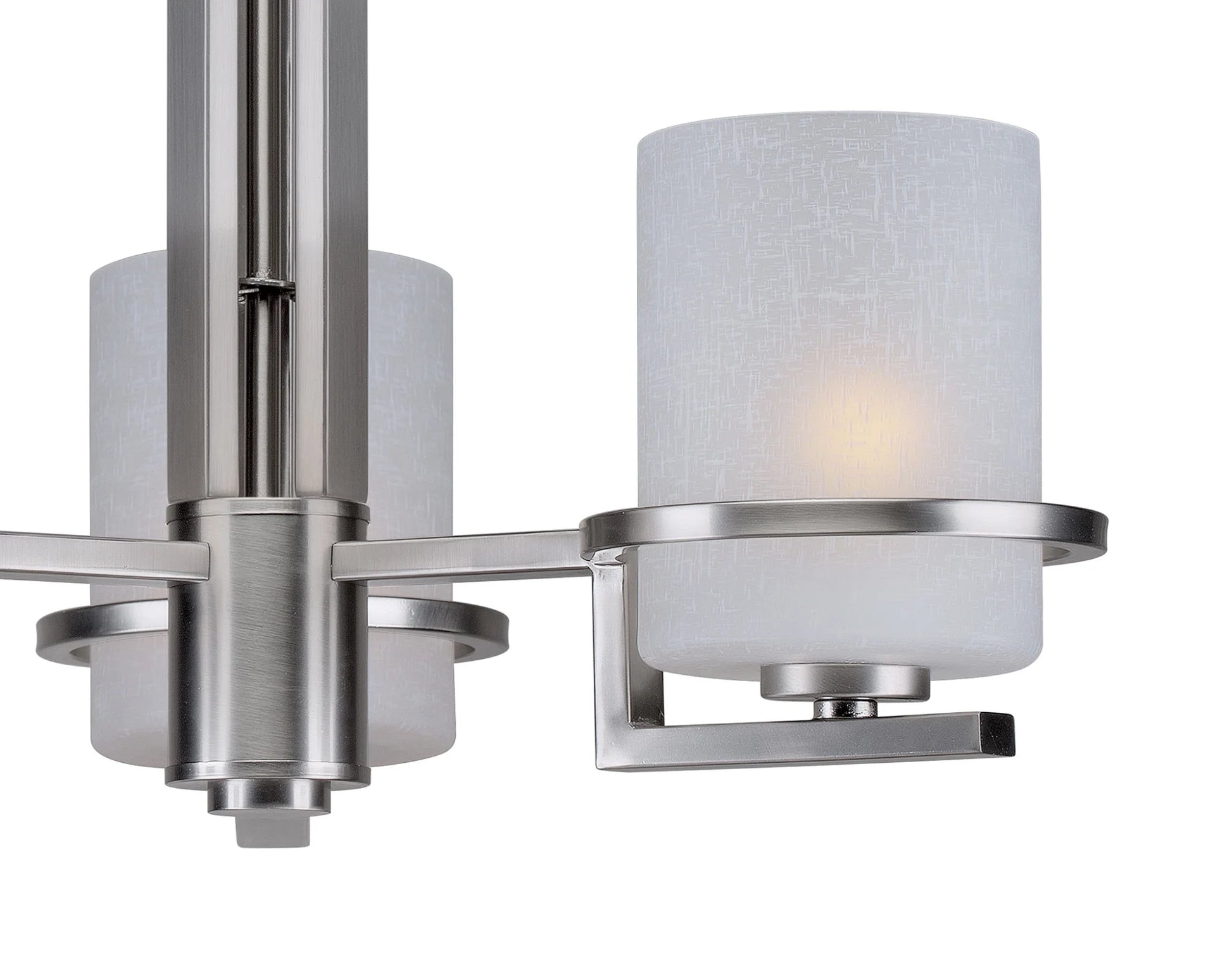 2404-03-55-Forte Lighting-Halo - 3 Light Chandelier-20.5 Inches Tall and 20.75 Inches Wide-Brushed Nickel Finish -Traditional Installation