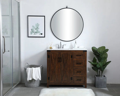 Elegant Lighting Vf90236 Grant 36" Free Standing Single Basin Vanity Set - White