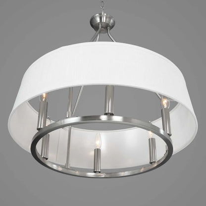 P4618-09-Progress Lighting-Cherish - Chandeliers Light - 6 Light in Coastal style - 24 Inches wide by 22.38 Inches high-Brushed Nickel Finish