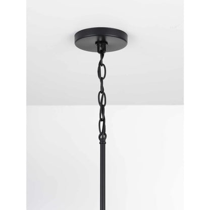 P400187-031-Progress Lighting-Seneca - Chandeliers Light - 9 Light in Farmhouse style - 30 Inches wide by 20.88 Inches high-Black Finish