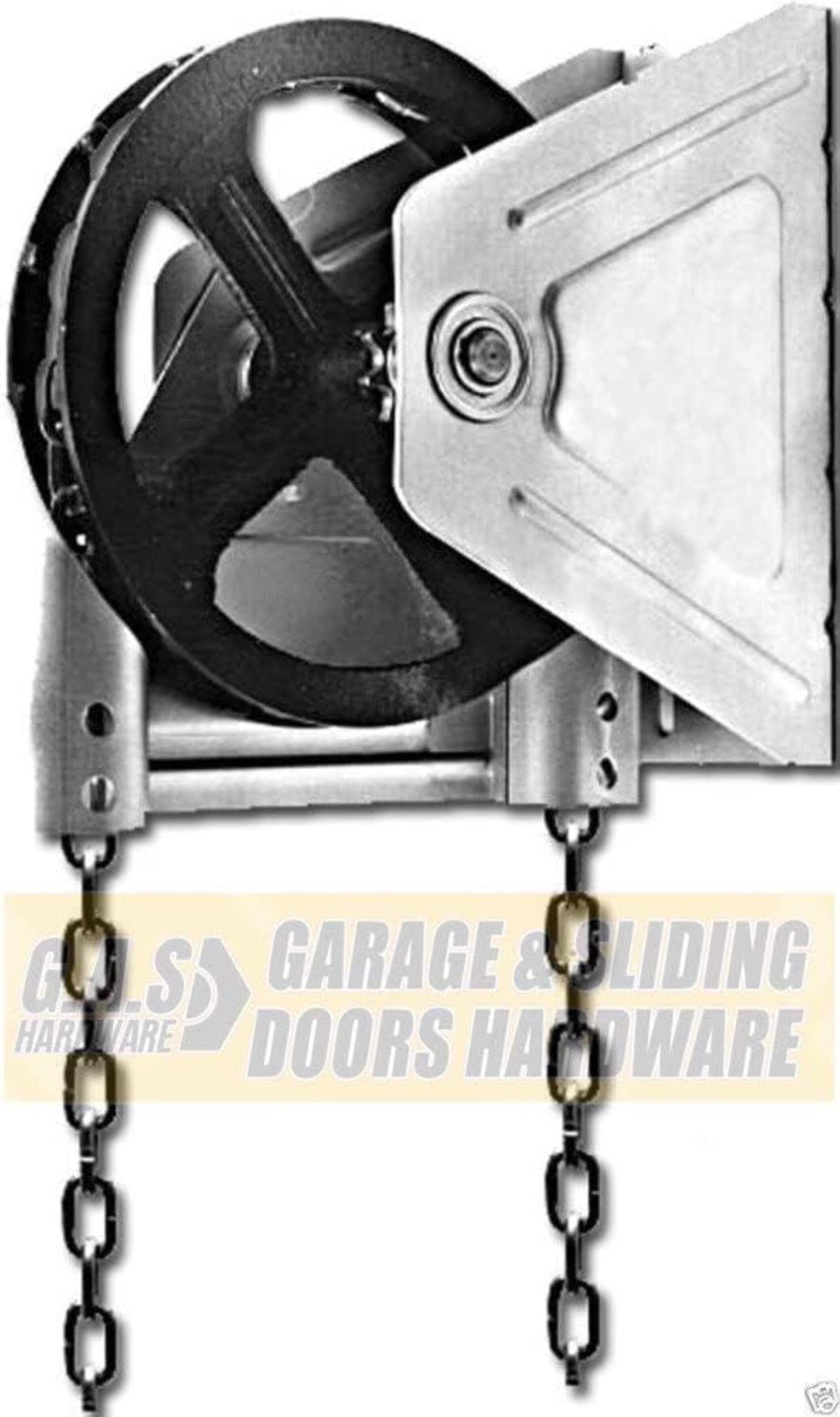 G.A.S Hardware Garage Door Chain Hoist Kit Model 2000R 4:1 Reduction Wall Mount (1.25 Inch Shaft) | Chain Hoist Replacement for Garage Door Repair | Garage Chain Replacement Set