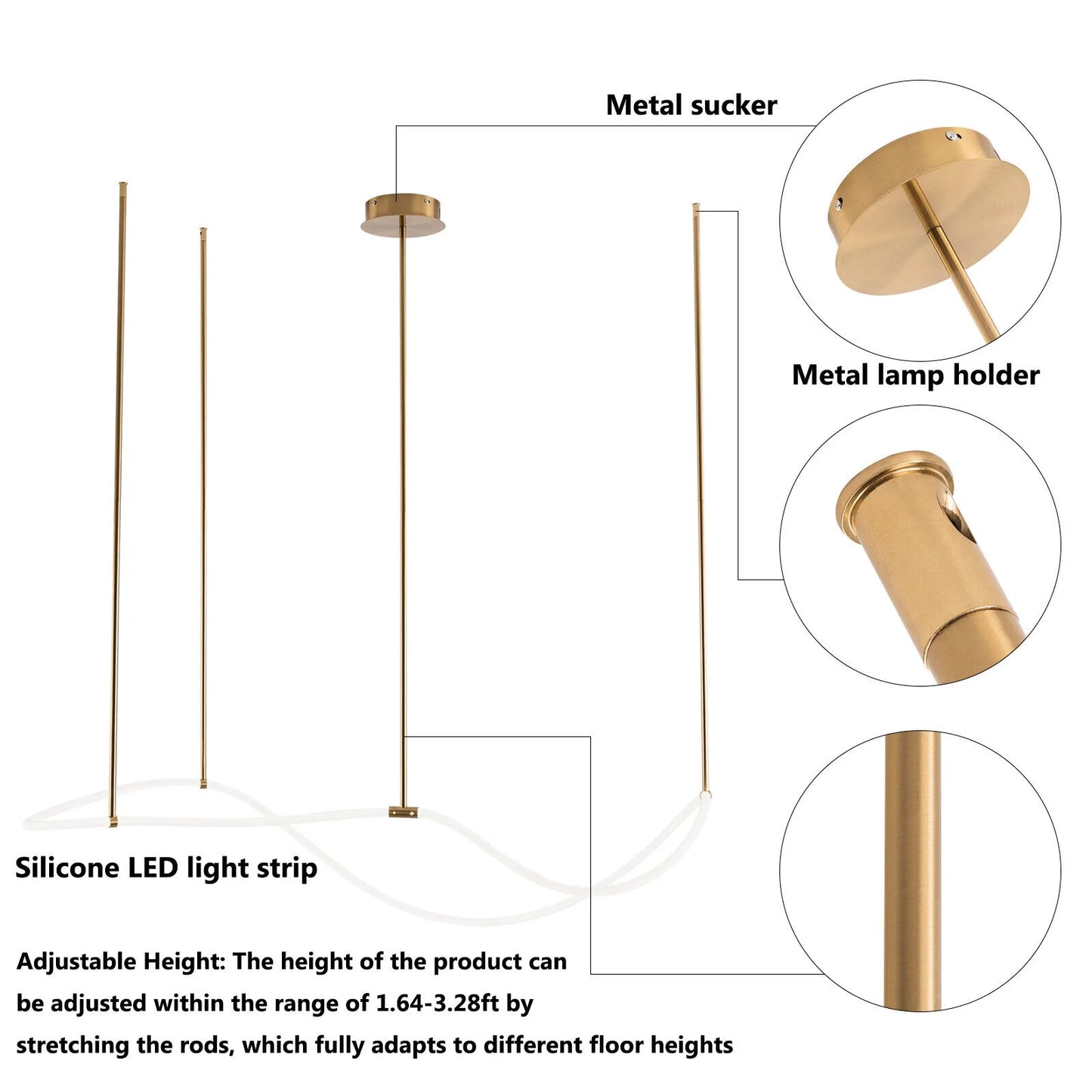 4500K 60W Modern Chandelier Hanging Lamp Kitchen Island Lighting Fixture Dining Room Light