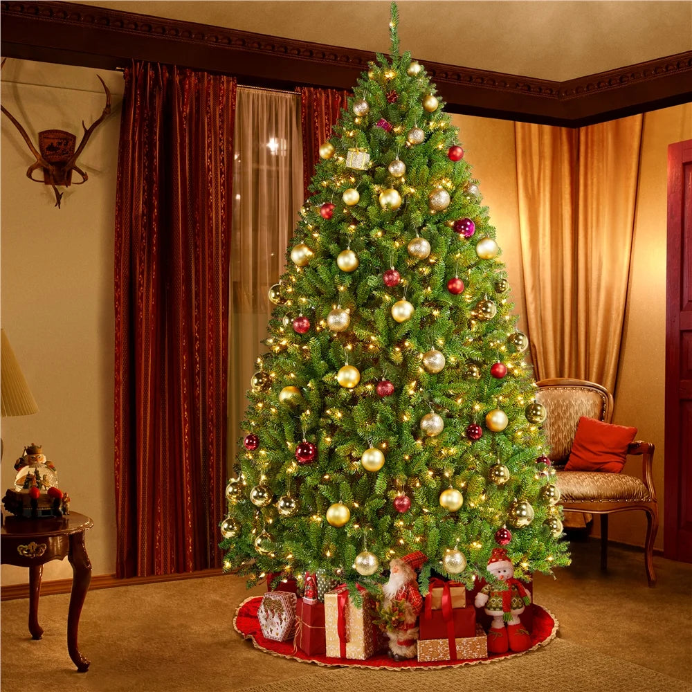 Topeakmart 7.5 ft Ultra-Thick Artificial Christmas Tree Holiday Decoration Tree with Foldable Stand and 2326 Branch Tips Green