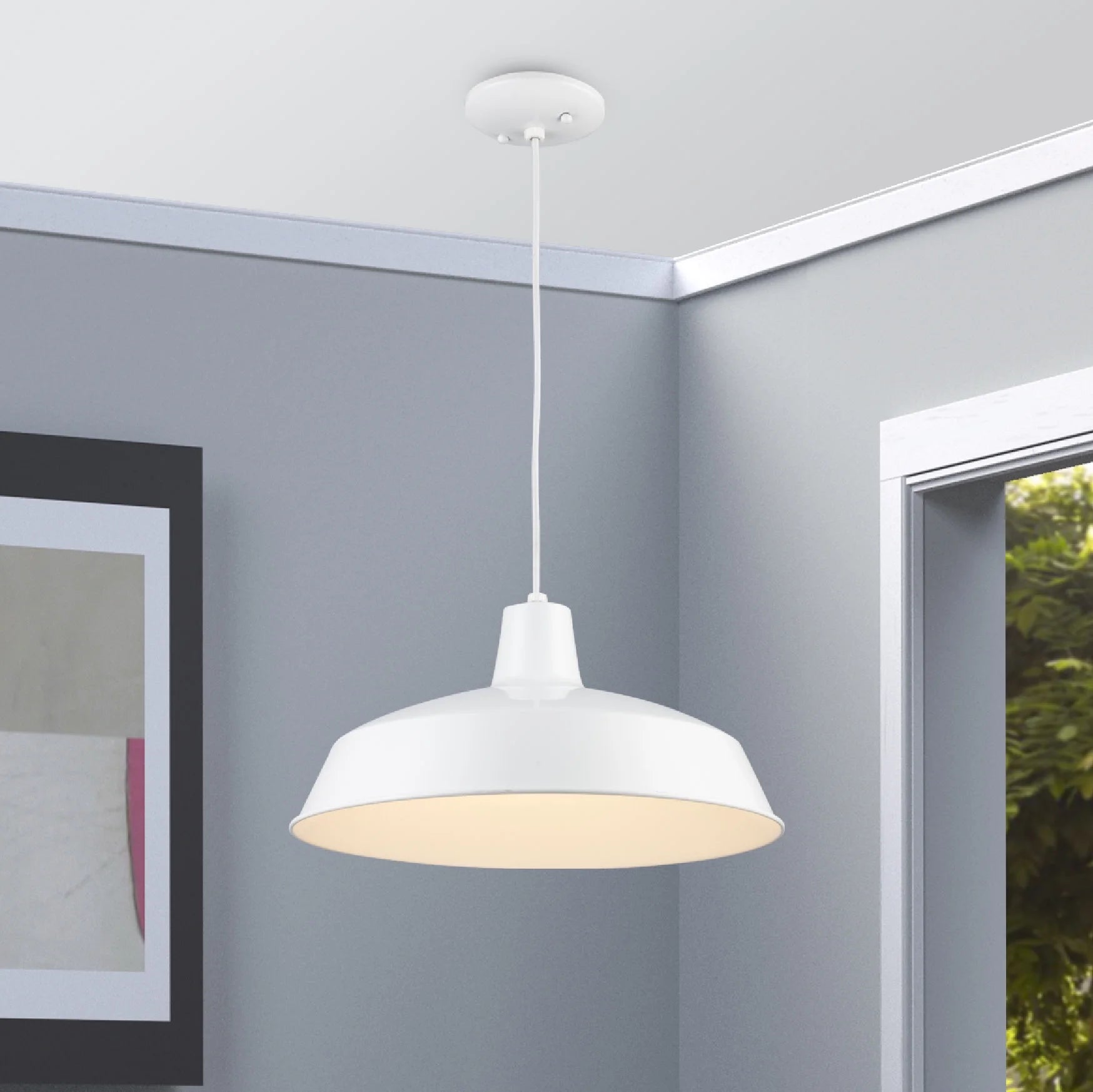 Trans Globe Lighting 1100 Sherman 1 Light 7" Tall Industrial Dome Shaped Indoor Pendant -