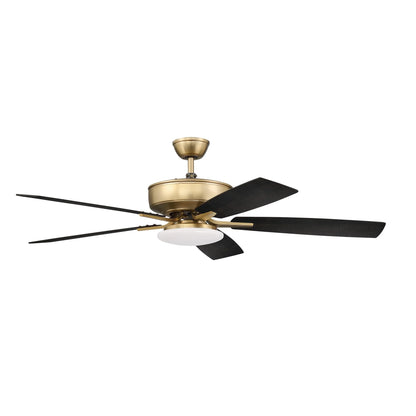 P112SB5-52BWNFB-Craftmade Lighting-Pro Plus 112 Series - 52 Inch 5 Blade Ceiling Fan with Low Profile Light Kit