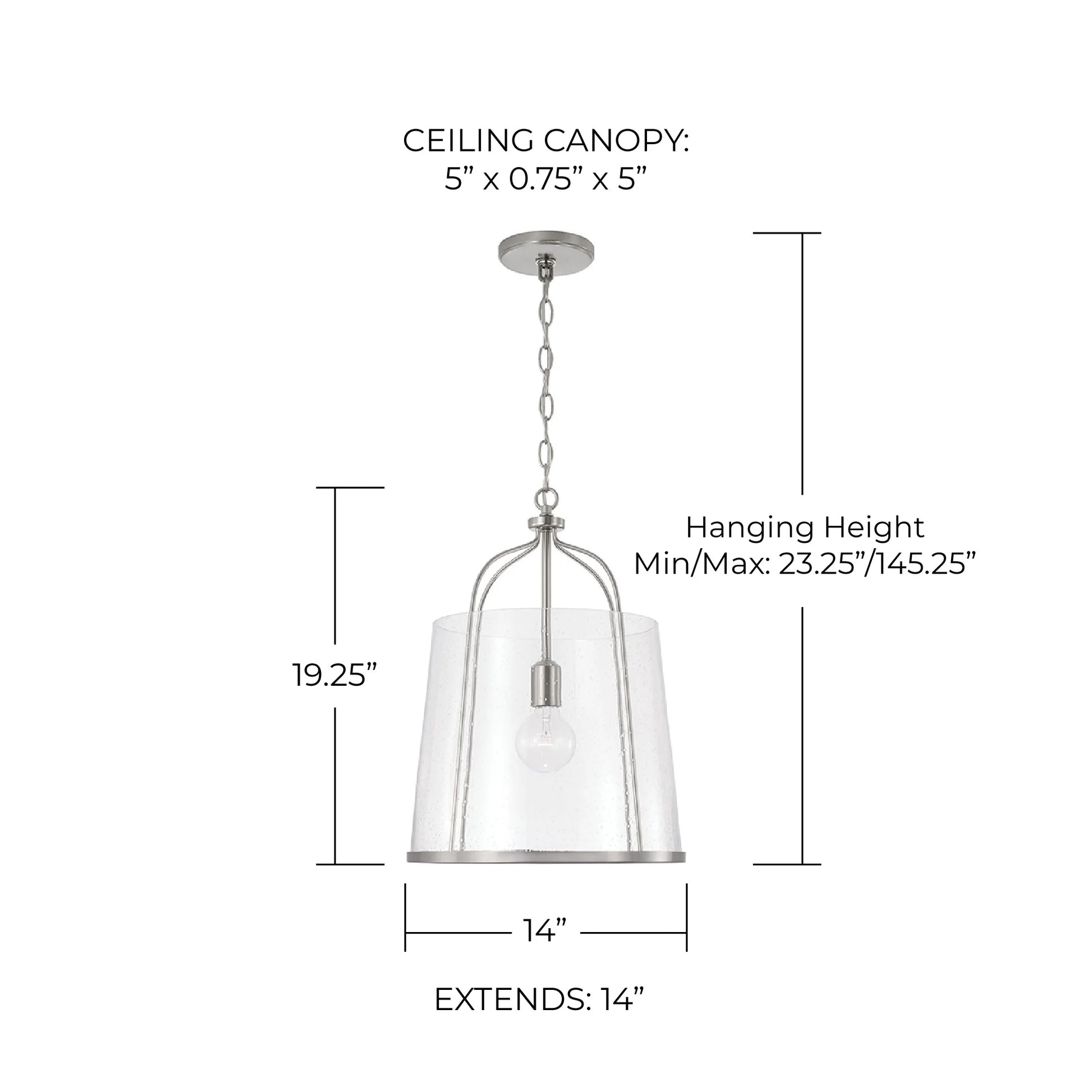 Capital Lighting 347011 Madison 14" Wide Pendant - Brass