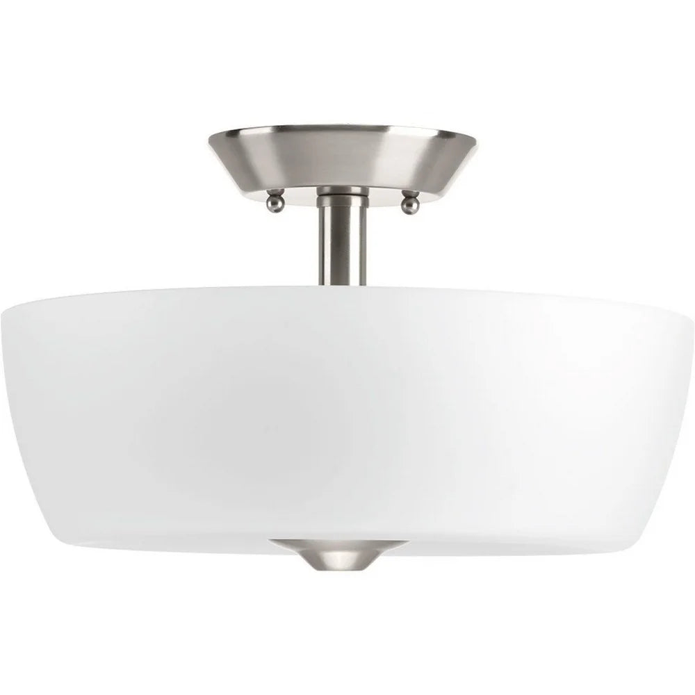 P350060-009-Progress Lighting-Leap - Close-to-Ceiling Light - 2 Light in Modern style - 14 Inches wide by 8.88 Inches high-Brushed Nickel Finish