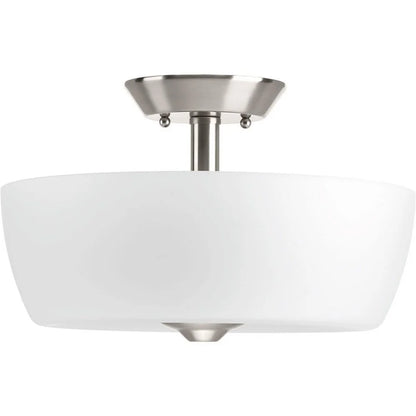 P350060-009-Progress Lighting-Leap - Close-to-Ceiling Light - 2 Light in Modern style - 14 Inches wide by 8.88 Inches high-Brushed Nickel Finish