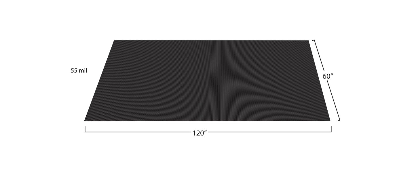 G-Floor 5' x 10' Ribbed Motorcycle Mat - Midnight Black
