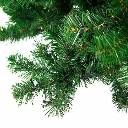 Costway 9Ft Pre-Lit PVC Christmas Tree Hinged 700 LED Lights Green