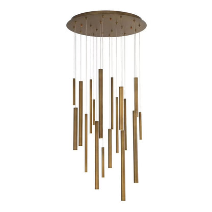 Chandelier 18 Light-Antique Brass Gold Finish Eurofase Lighting 31445-038