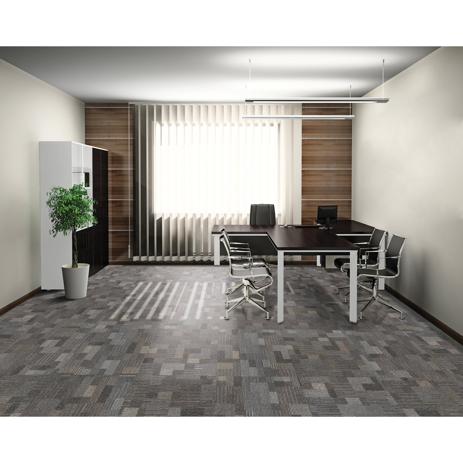 Mohawk Basics 24" x 24" Carpet Tile with EnviroStrand PET Fiber in Stone Walk (96 sq ft per carton)