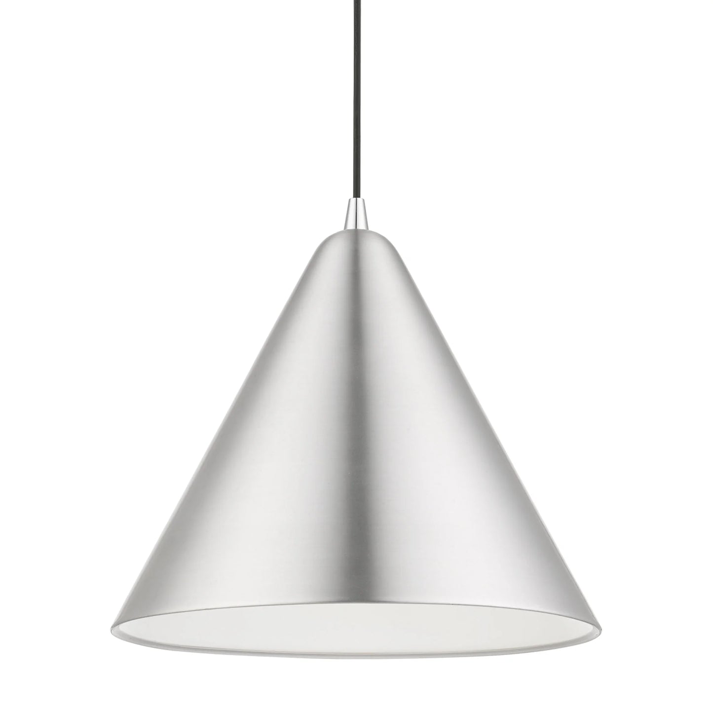 Livex Lighting Dulce 14" 1-Light Modern Metal Single Pendant in Shiny Black