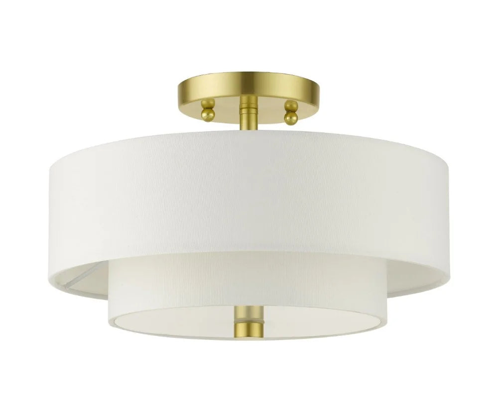 Livex Lighting Claremont Ceiling Mount in Brushed Nickel