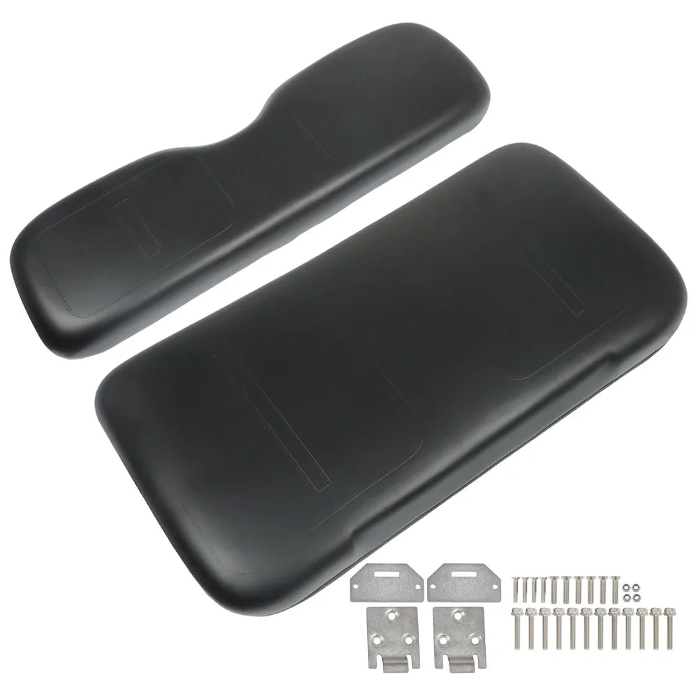 SHZAITOR For EZGO Medalist TXT Golf Cart 1994-2013 Black Front Seat Cushion with Hardware