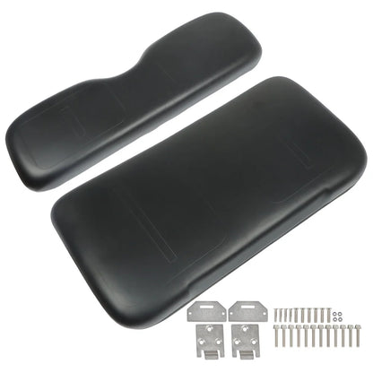 SHZAITOR For EZGO Medalist TXT Golf Cart 1994-2013 Black Front Seat Cushion with Hardware